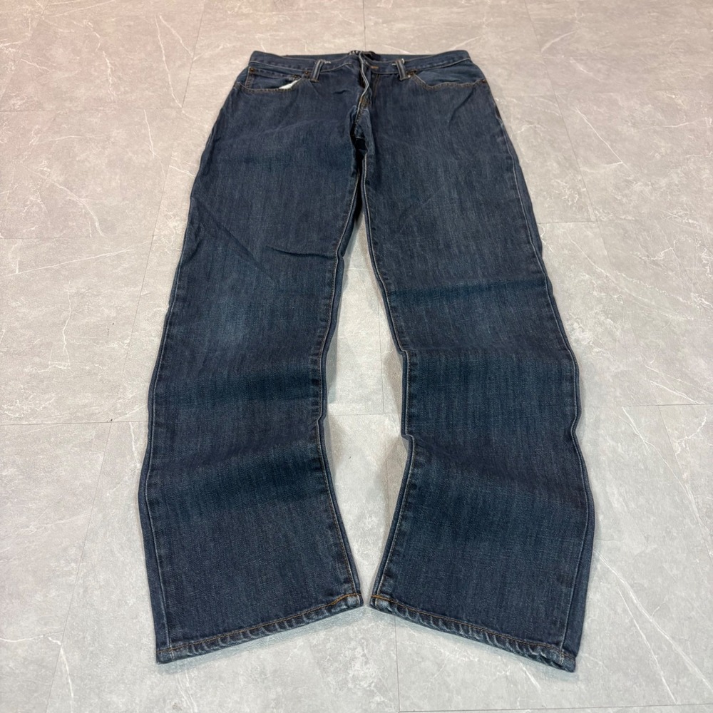 Gap Denim Mens 30x34 Straight Fit Dark Wash Blue Jeans Gap For Good 2329